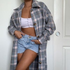 Gray long cardigan